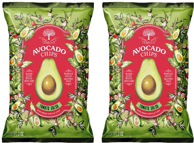 테몰 아보카도칩스 토마토 살사맛, 40g, 2개