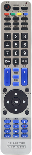 Dr.AV 聖岡科技 普騰青雲 液晶電視遙控器, RC-60TW, 1個