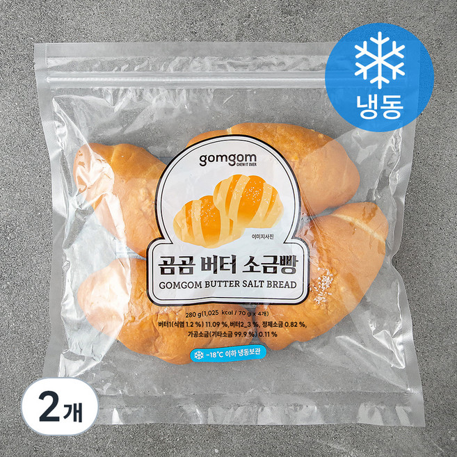 곰곰 버터 소금빵, 70g, 4개입, 2개