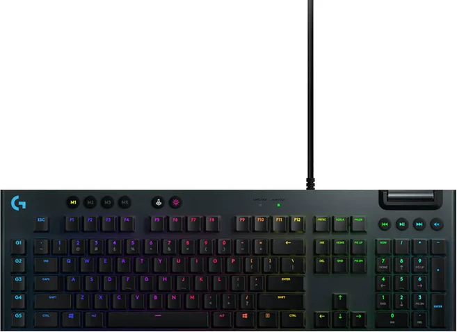 logitech G 羅技G 電競 Wired 機械式鍵盤 黑色 G813 RGB 棕軸