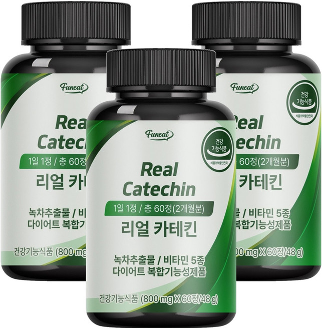 퍼니트 리얼 카테킨, 60정, 3개