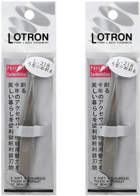 LOTRON 弓型小粉刺夾 L-218 8 x 0.7 x 0.2 cm, 銀色, 2個
