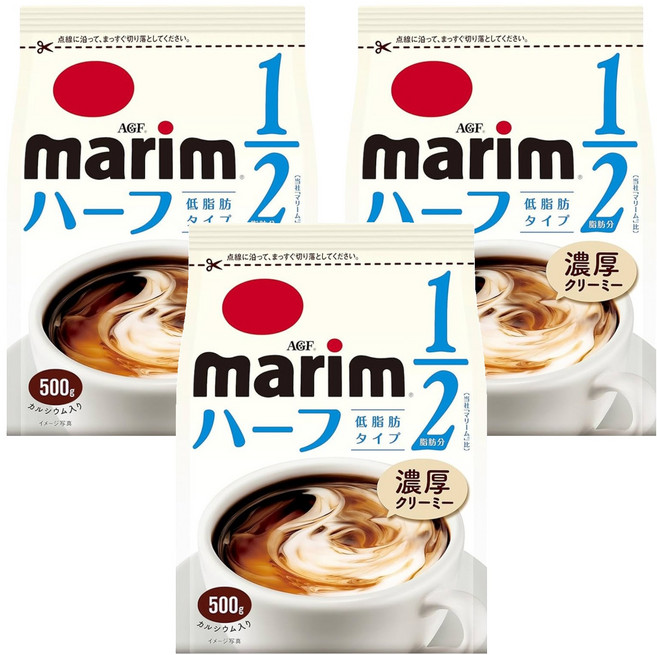 AGF marim 低脂肪奶精粉, 500g, 1包, 3包