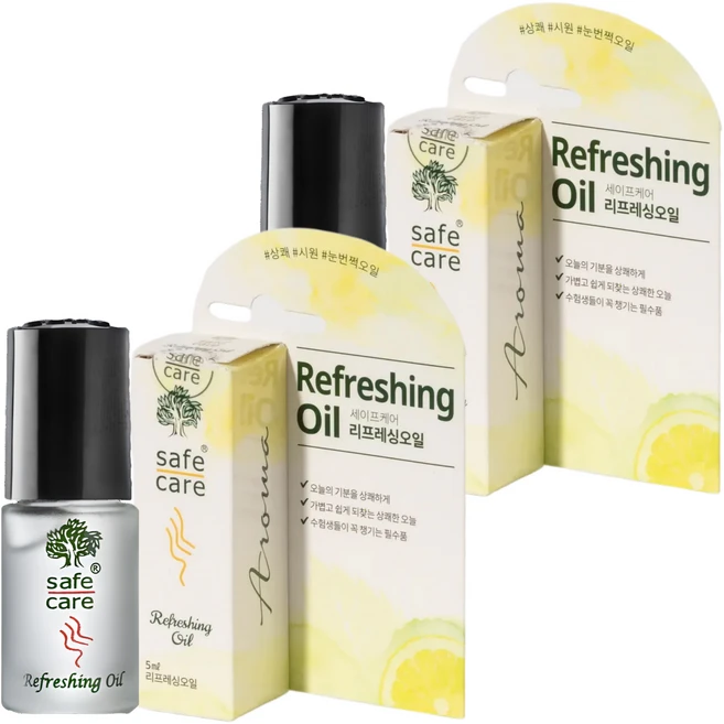세이프케어 아로마 롤온 리프레싱 오일, 5ml, 2개 - 쿠팡