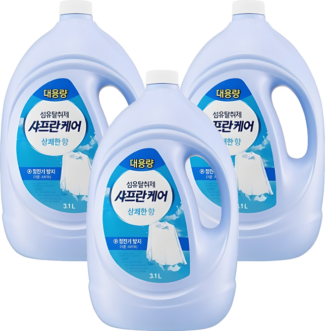 샤프란 케어 섬유탈취제 상쾌한 향 리필, 3.1L, 3개
