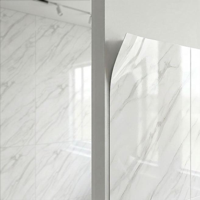 온아름 타일 시트지 붙이는 주방 욕실 대리석 스티커 벽지 10P, 화이트마블