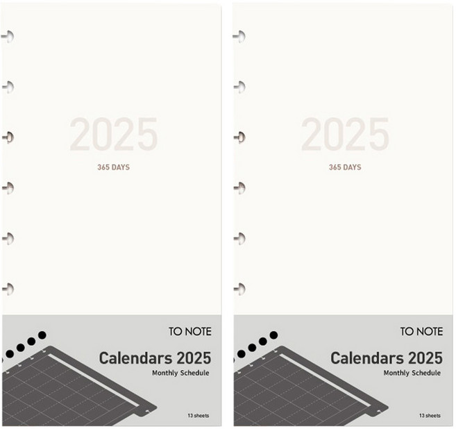 TO NOTE PRO 2025行事曆內頁, 2入