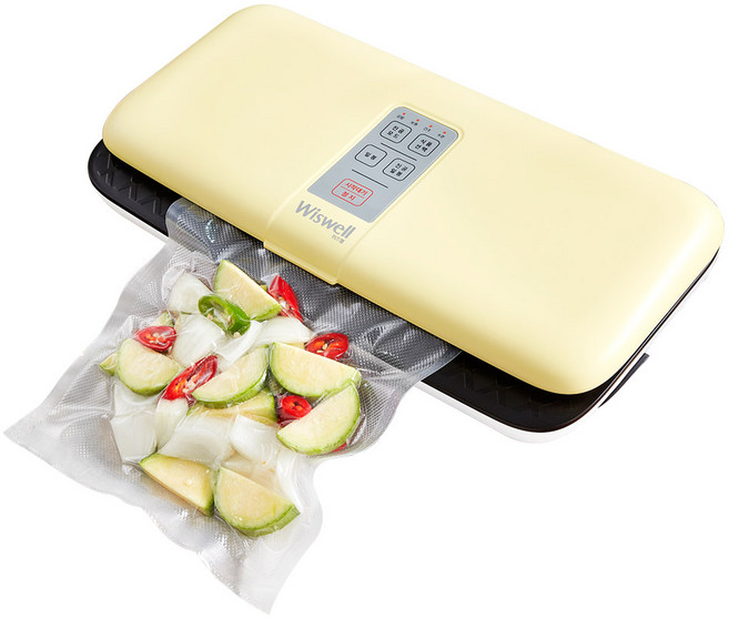 위즈웰 스마트 진공포장기 WH6010Y + 비닐팩 10p, WH6010(옐로우)