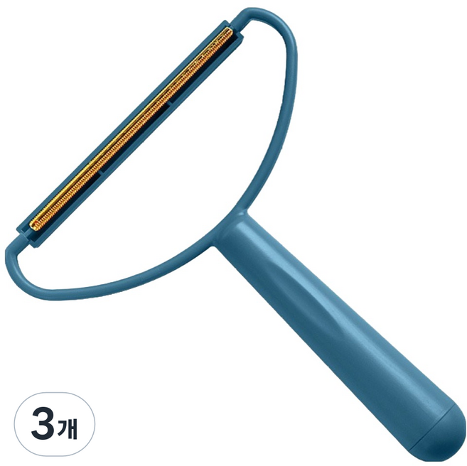 몰투데이 반려동물 양면 의류 먼지 제거기 털 제거 브러쉬, 블루, 3개