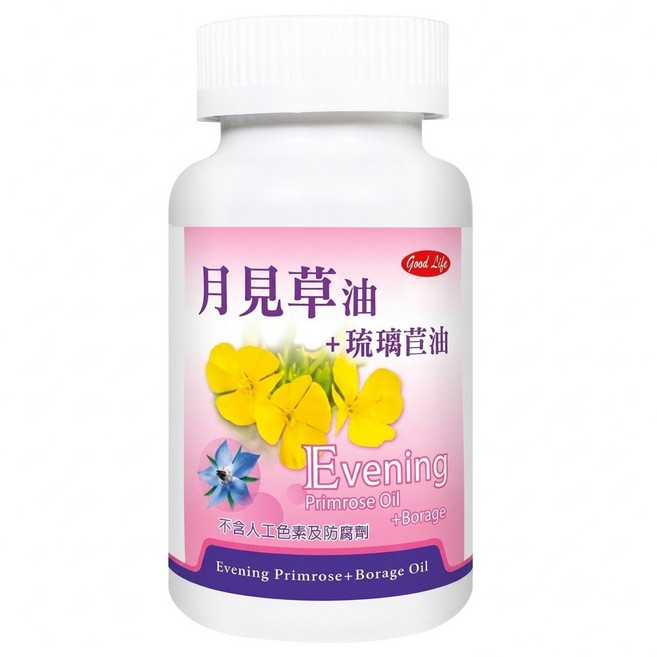 good Life 得意人生 琉璃苣月見草油, 60顆, 1罐