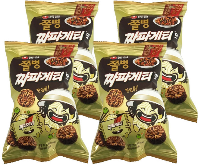 쫄병스낵 짜파게티맛, 77g, 4개