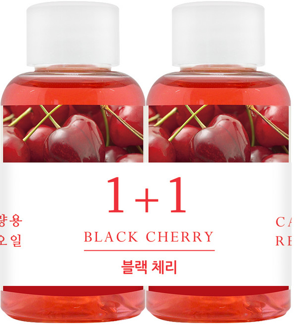 더허브샵 차량용 디퓨져 리필오일 50ml 리필, 블랙체리, 2개