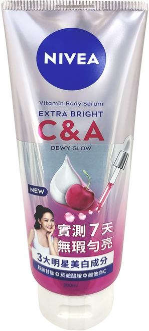 NIVEA 妮維雅 超能果萃均勻亮白精華凝乳, 1件, 300ml