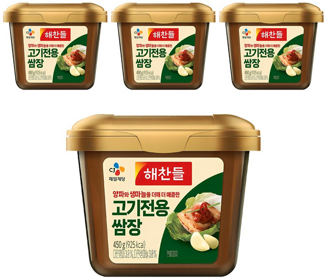 해찬들 고기전용 쌈장, 450g, 4개