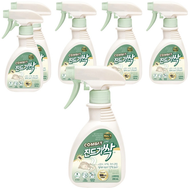 컴배트 진드기싹 스프레이 살충제, 290ml, 6개