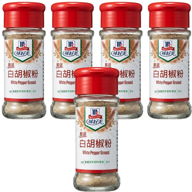 McCormick 味好美 調味料 白胡椒粉, 30g, 5瓶