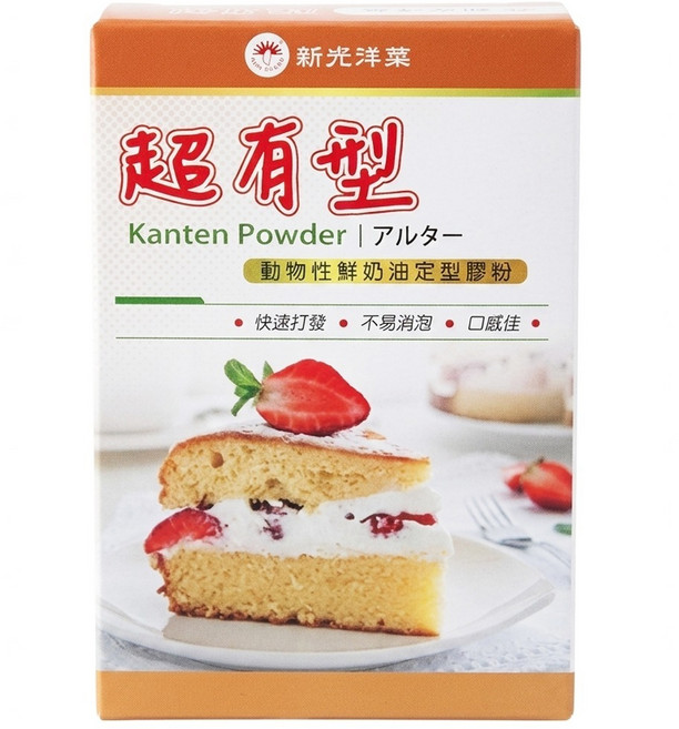 新光洋菜 超有型 動物性鮮奶油定型膠粉, 100g, 1盒