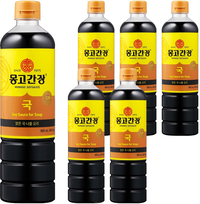 몽고간장 국간장, 900ml, 6개