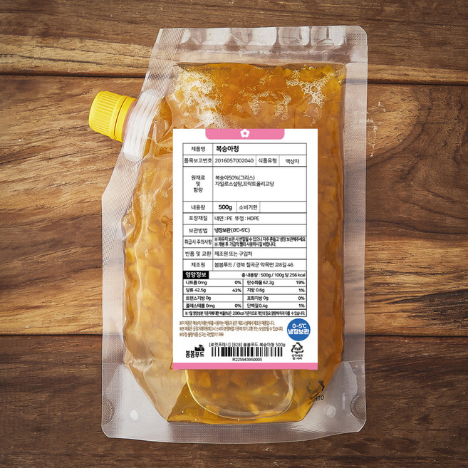 봄봄푸드 복숭아청, 500g, 1개