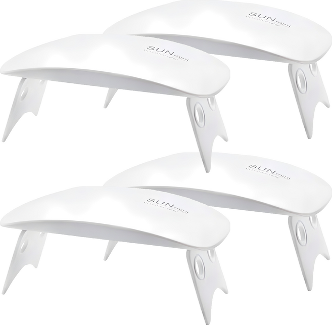 달모아 썬 UV LED 미니 젤네일 램프, 화이트, 4개