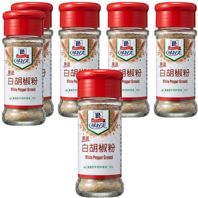 McCormick 味好美 調味料 白胡椒粉, 30g, 6瓶