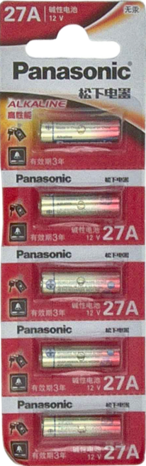 Panasonic 27A鹼性電池, 5顆, 1組
