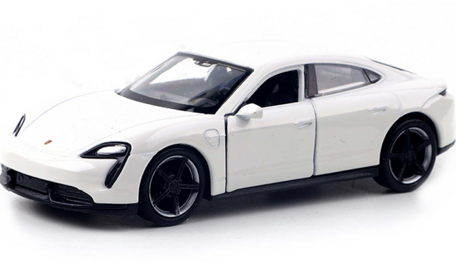 웰리 미니카 시리즈 4.75 포르쉐 타이칸 터보S 자동차 작동완구, 1개, 화이트