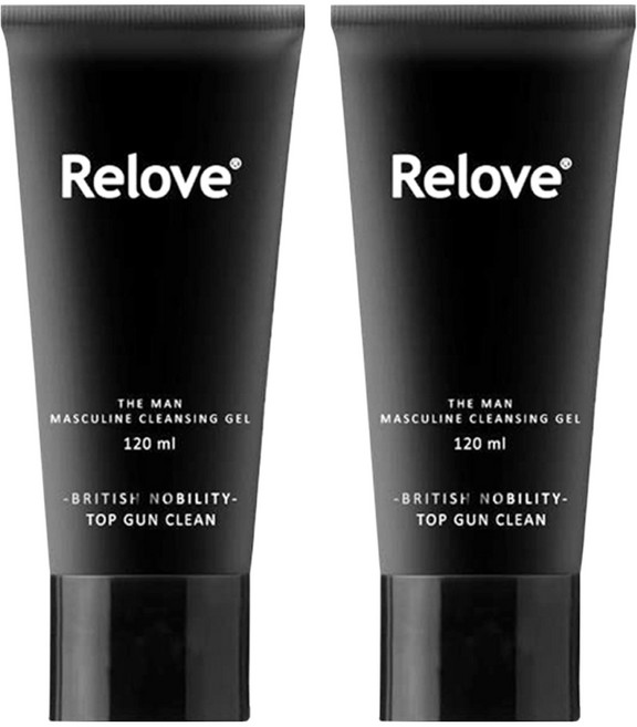 Relove 男性專用私密潔淨凝露 英倫紳士涼感, 120ml, 2條
