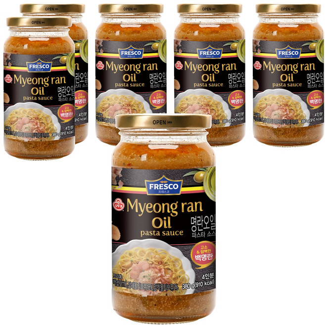 OTOKI 不倒翁 Fresco明太子橄欖油義大利麵醬, 6個, 380g