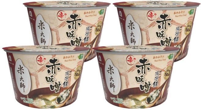 master mi 米大師 湯泡飯 赤味噌, 4個, 210g