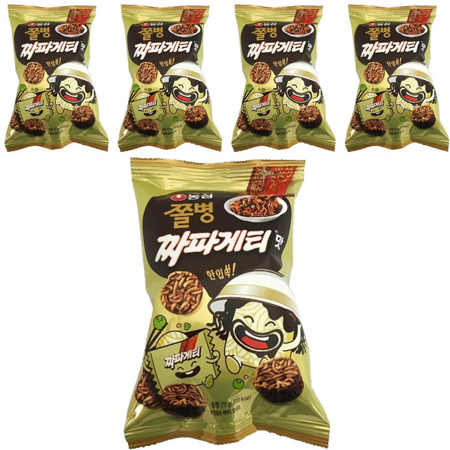 쫄병스낵 짜파게티맛, 77g, 5개