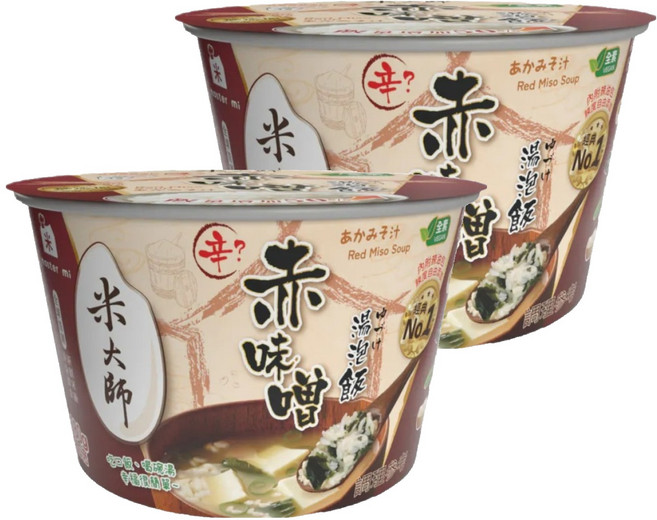 master mi 米大師 湯泡飯 赤味噌, 2個, 210g