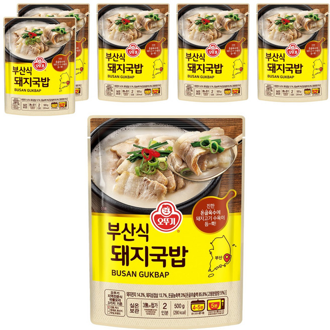 오뚜기 부산식 돼지국밥, 500g, 6개