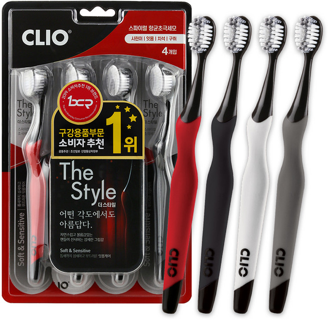 크리오 더스타일 칫솔, 1개, 4개입