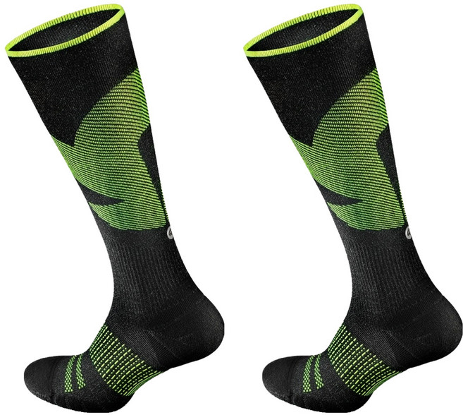 ROCKAY Vigor Socks 長筒運動機能壓縮襪, Black + Lime, 1雙