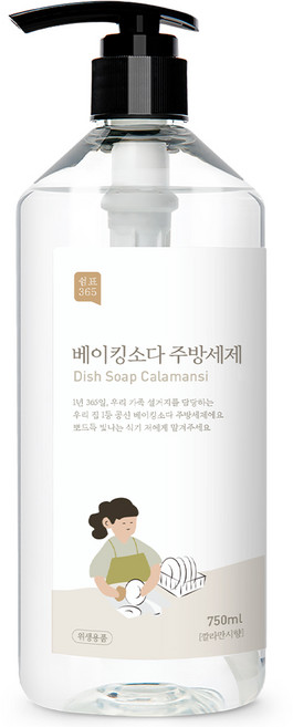 쉼표365 베이킹소다 주방세제 깔라만시향, 750ml, 1개