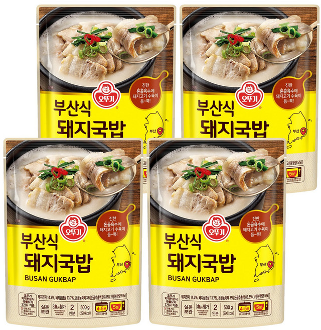 오뚜기 부산식 돼지국밥, 500g, 4개