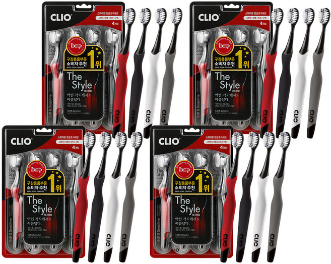 크리오 더스타일 칫솔, 4개, 4개입
