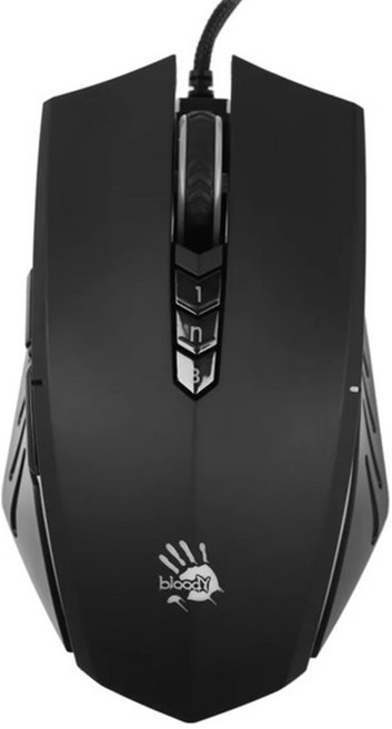 A4TECH 雙飛燕 bloodY 血手幽靈 bloodY 血手幽靈 電競 Wired 滑鼠 黑色 3200DPI V8 8鍵 RGB lighting 人體工學 左右手設計