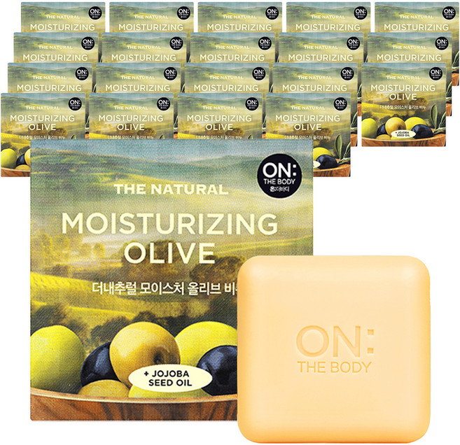 온더바디 더내추럴 모이스처 비누 올리브향, 90g, 20개입