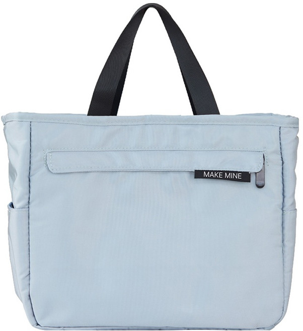 메이크마인 데일리 휴대용 방수 얼룩방지 보온보냉 도시락 가방, Blue, 1개