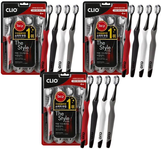 크리오 더스타일 칫솔, 3개, 4개입