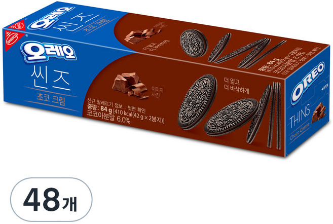 오레오 씬즈 초코무스 샌드, 84g, 48개