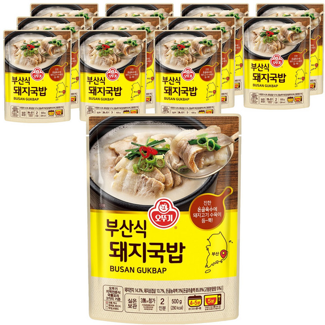 오뚜기 부산식 돼지국밥, 500g, 12개