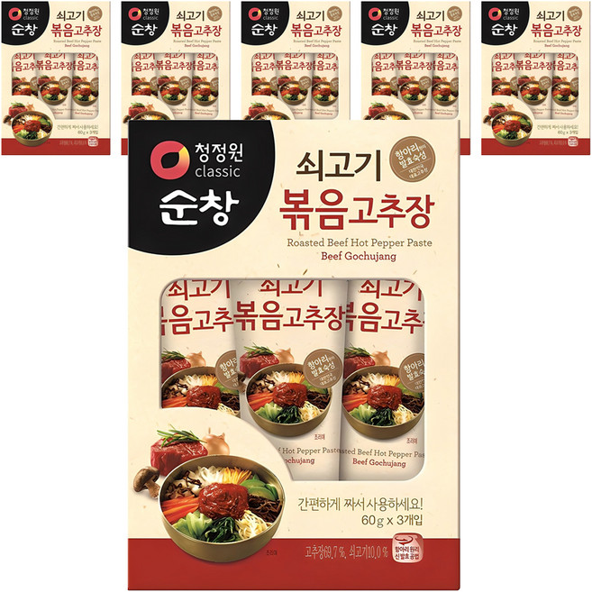 청정원순창 쇠고기 볶음 고추장, 60g, 18개