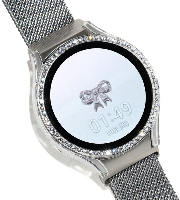 누아트 갤럭시워치 큐빅 범퍼 하드케이스, 투명, 1개