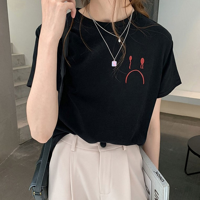 PEONIST 女款微笑亮點短袖T恤