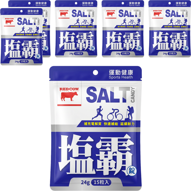 RED COW 紅牛 聰勁鹽霸錠, 15顆, 1.6g, 6包