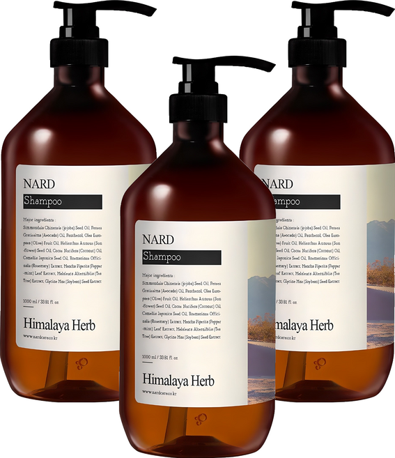 나드 리프레쉬 퍼퓸드 샴푸 프레쉬라벤더향, 1L, 3개