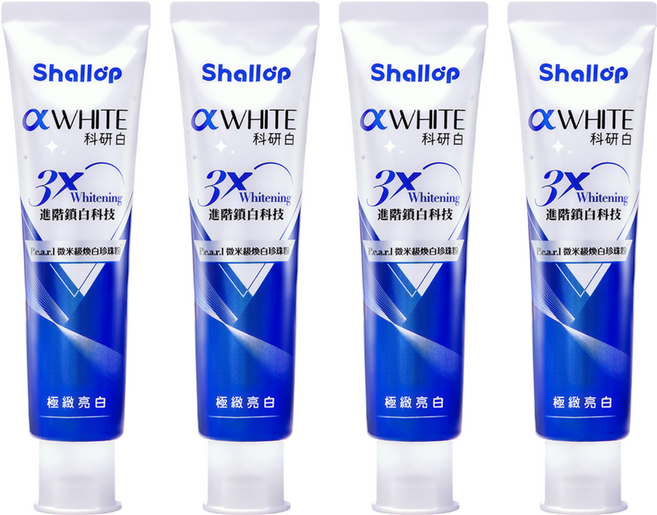Shallop 刷樂 科研白極緻亮白牙膏 SAD-WA120-1, 120g, 4條